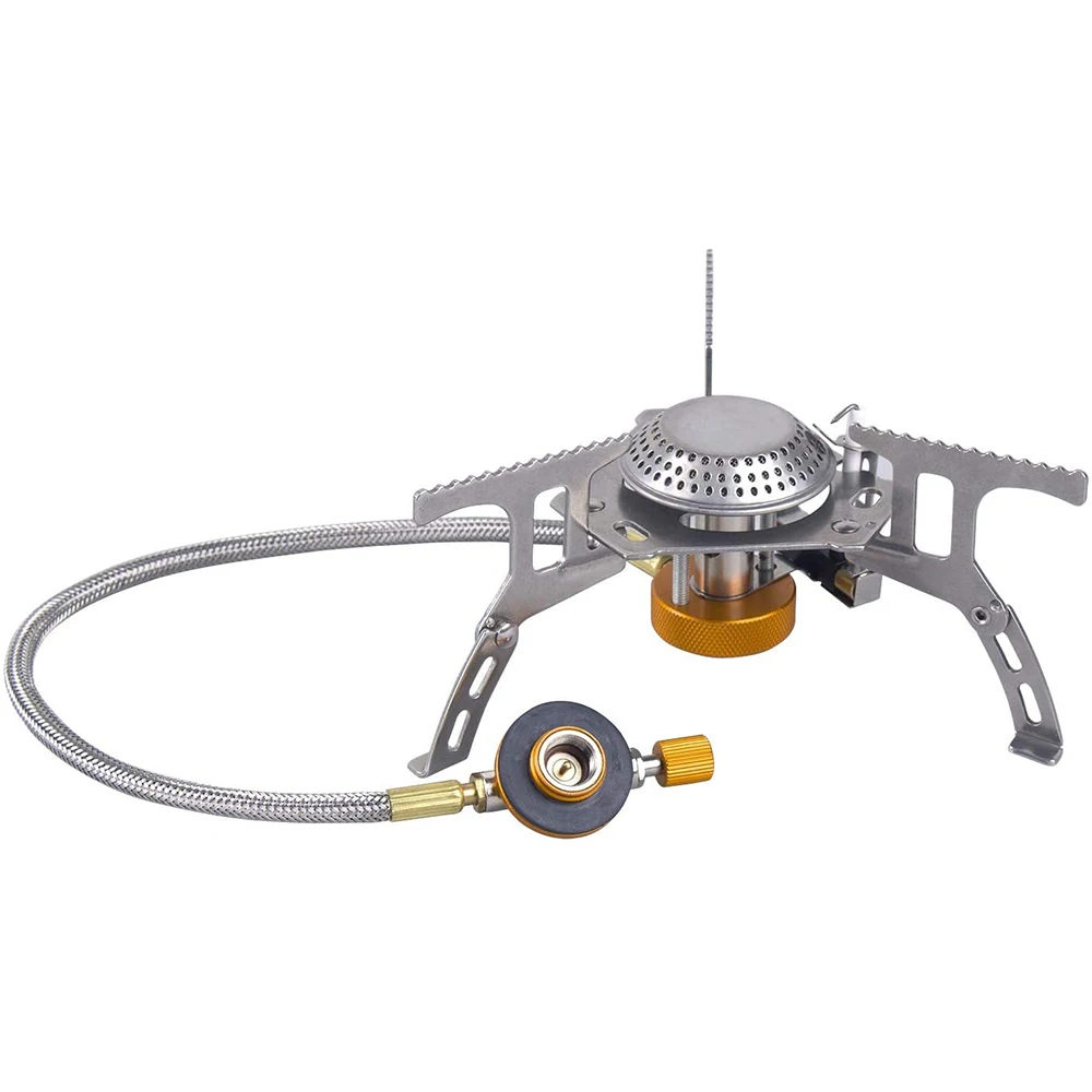 

Portable Gas Stove Burner Camping Gas Burner Folding Electronic Stove Outdoor Hiking Stoves Ultralight Furnace 3000W