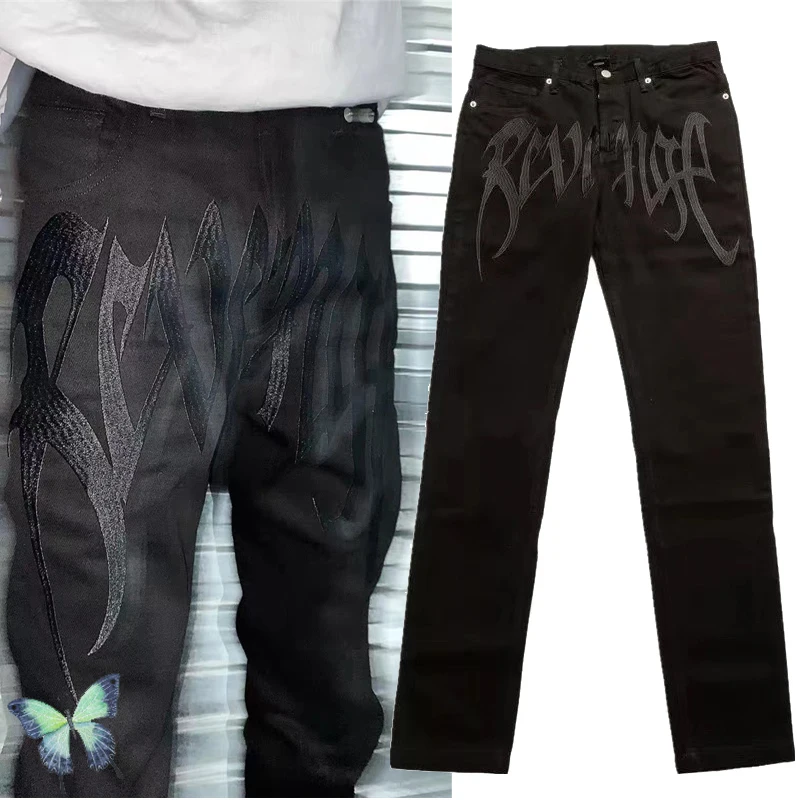 

Джинсы XXXtentacion Vengeance Denim, высококачественные мужские и женские джинсы с вышивкой на пуговицах