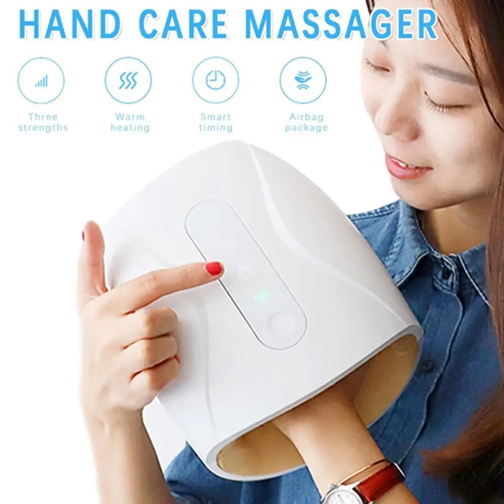 Smart Electric Hand Massage Device Air Compression Relaxation Relax Finger Spa Massager Relief Heated Girlfriend Palm Pain K6F3