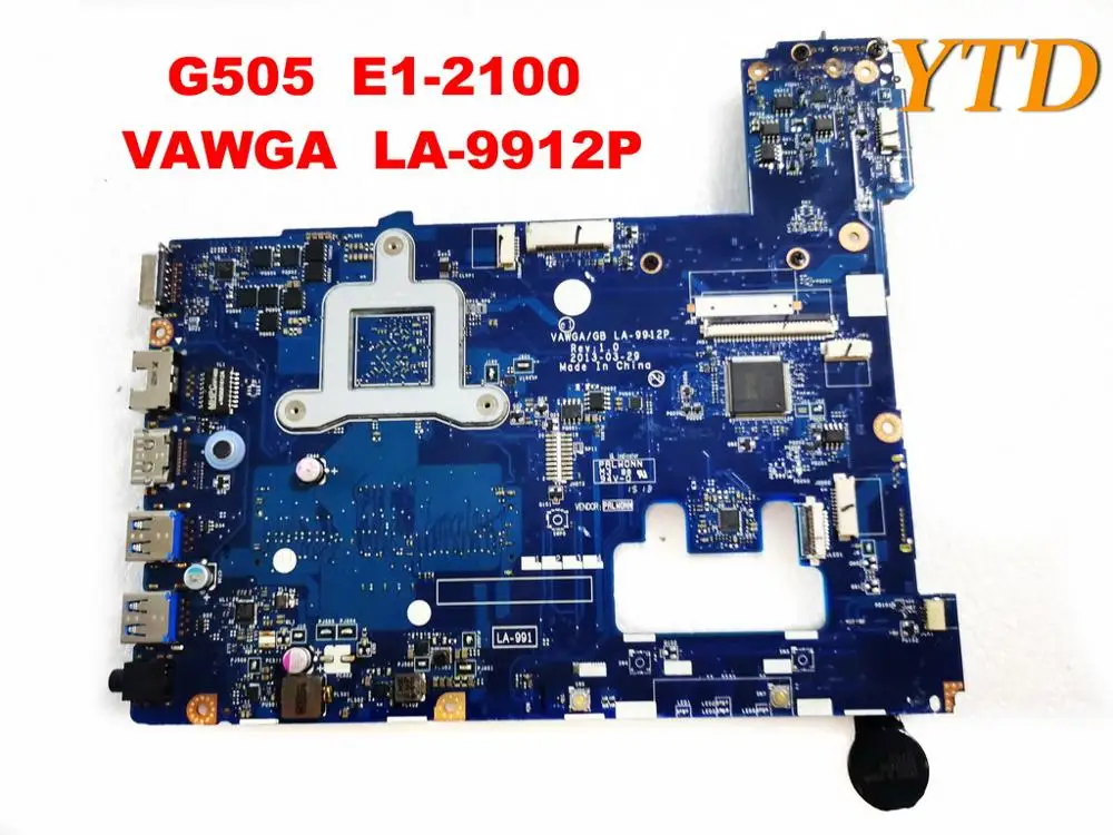Оригинальный Для Lenovo G505 Материнская плата ноутбука E1-2100 VAWGA LA-9912P испытанное