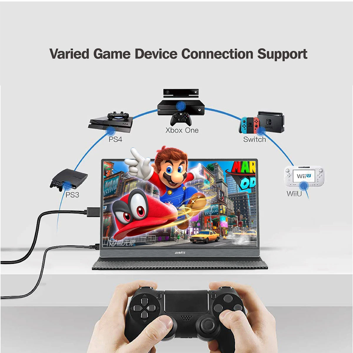 Günstig Neue 15,6 Zoll 4K Tragbare Computer Monitor PC TYPE-C HDMI PS4 Xbo X360 1080P IPS FHD LED USB-C Monitor Display Für Raspberry Pi