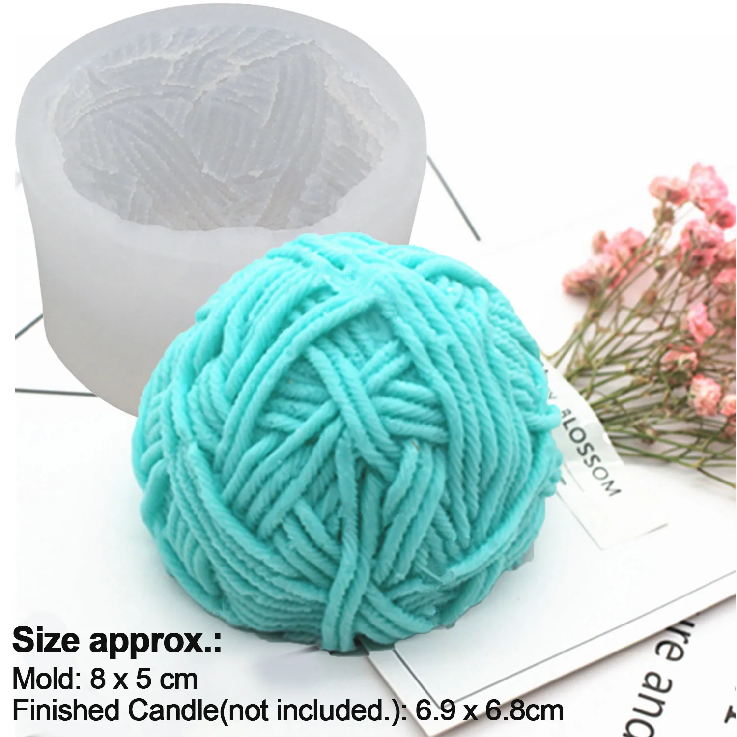 Силиконовая форма для 3D вязания шерстяных шариков рукоделия свечи мыла