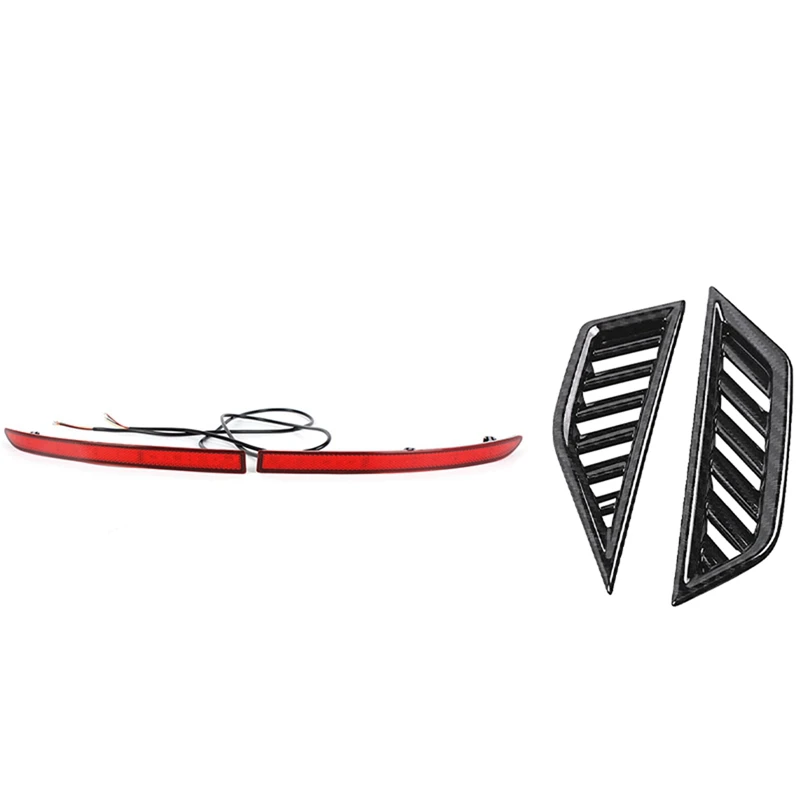 

2 Set Car Accessories:1 Set LED Turn Signal Light & 1 Set Front Panel Side Air Condition Vent Outlet Frame Cover Trim
