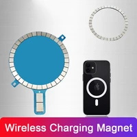 wireless charging magnet magsafe for iphone 11 12 pro max 12 mini xs 8 mobile phone case strong magnetic magsafe leather cover