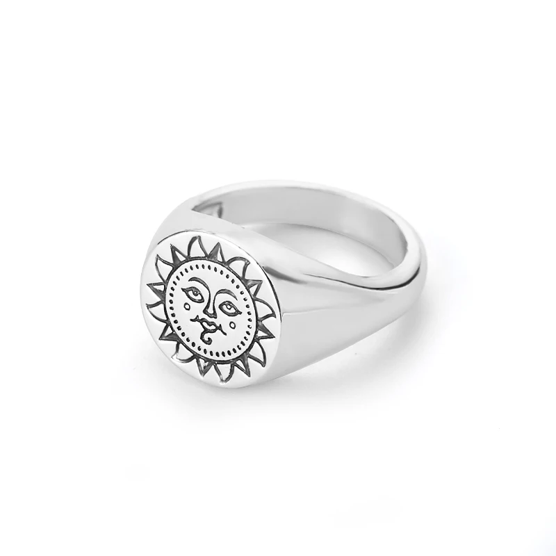 

Lucky Sun Ring For Women Girlfriend Cute Tarot Sun Face Finger Ring Aesthetic Birthday Jewelry Accessories Gift 2021 BFF Anillos