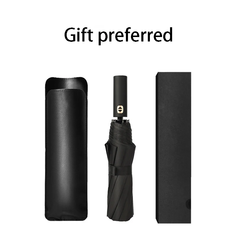 Explosion models automatic umbrella three fold windproof umbrella men and women sun umbrella three fold black plastic umbrella