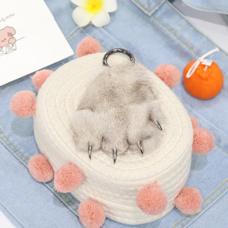 Новинка брелок из натурального меха лапа Подвеска лисьего для женщин Подарочный