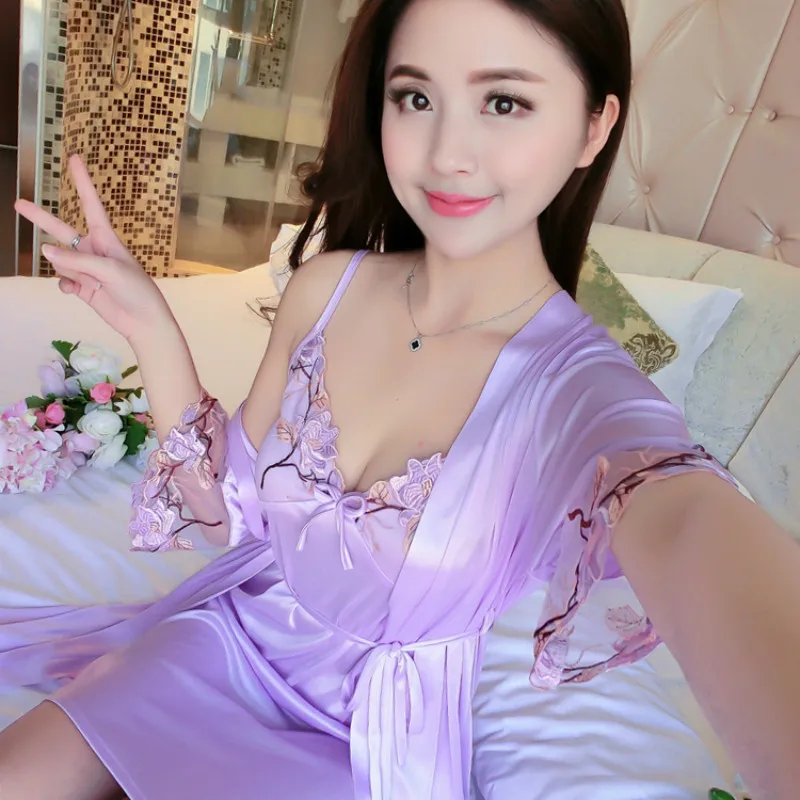 Комплекты женского платья элегантная мягкая кружевная однотонная Пижама Ulzzang