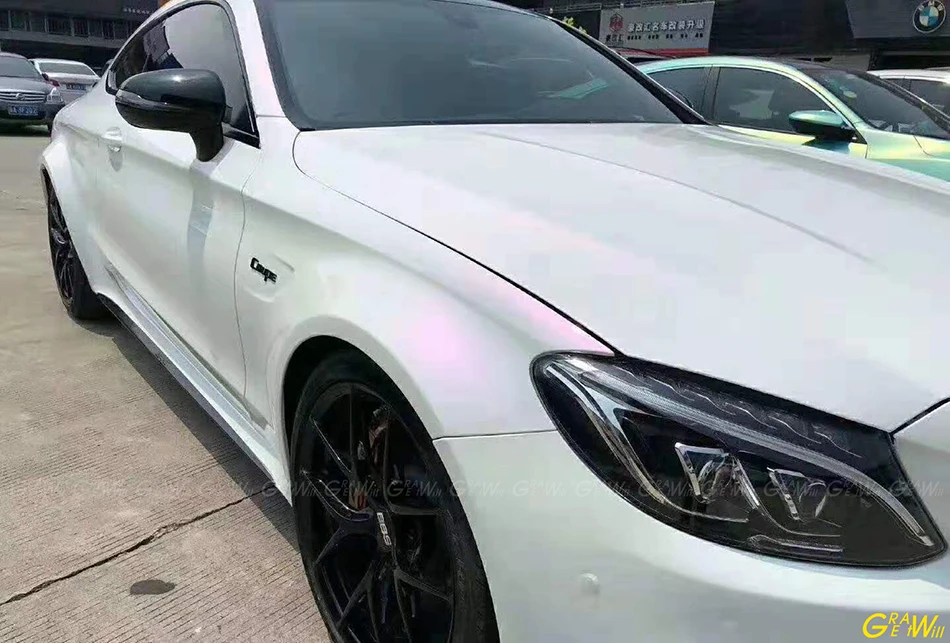 Автомобильный Стайлинг матовая жемчужная белая розовая виниловая пленка с