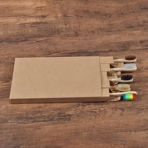 5 шт., Бамбуковая зубная щётка для взрослых, с мягкой щетиной