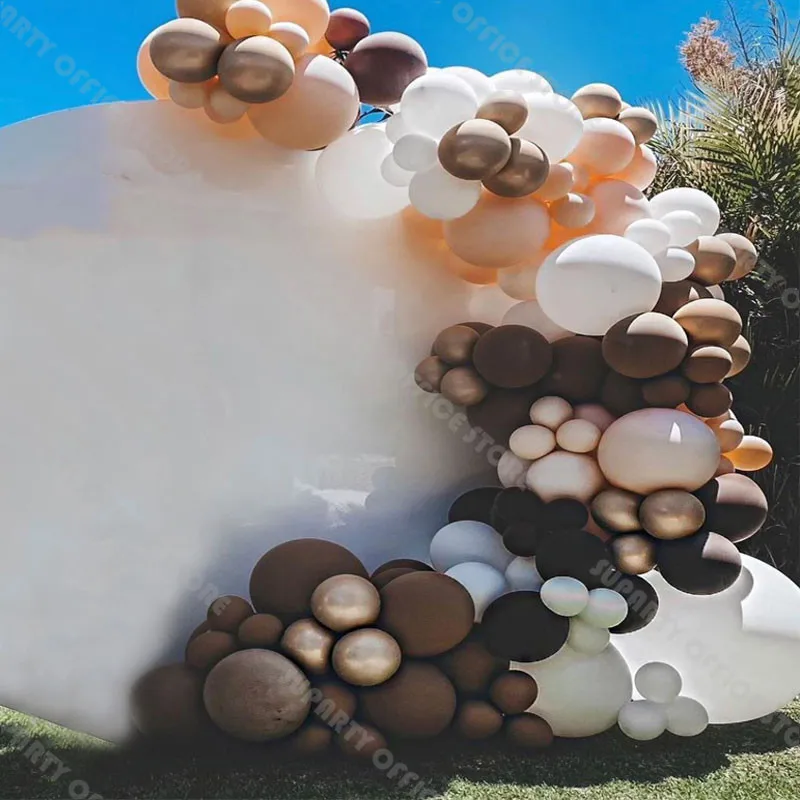 

Набор кофейных шаров-гирлянд из 116 шт., белые латексные шары арочный комплект, Новогодний Декор для дома, свадебные принадлежности, украшени...