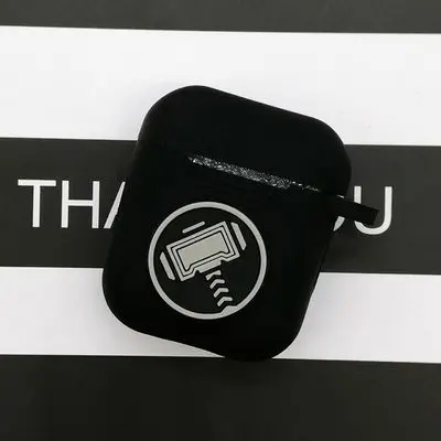 Raytheon Marvel, Человек-паук, Супермен, беспроводные наушники, Airpods, чехол, сумка для Apple AirPods1/2, черный, красный, Бэтмен, bluetooth-гарнитура, коробка - Цвет: Raytheon