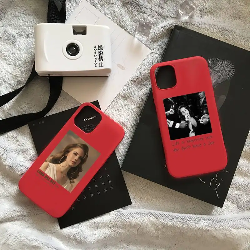

Lana Del Rey American singer Phone Case Candy Color for iPhone 6 7 8 11 12 13 s mini pro X XS XR MAX Plus