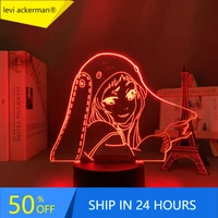 anime 3d light kakegurui compulsive gambler runa yomozuki figure for kids bedroom decor nightlight manga gift room table lamp