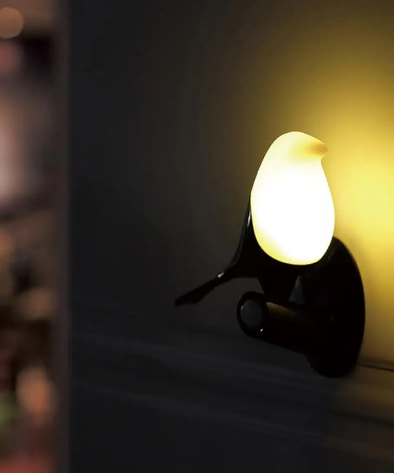 Magpie Bird USB зарядное устройство ночной Светильник Интеллектуальный Вибрационный индукционный светодиодный настольный светильник маленькие яйца светодиодный светильник домашний декор Новинка подарки