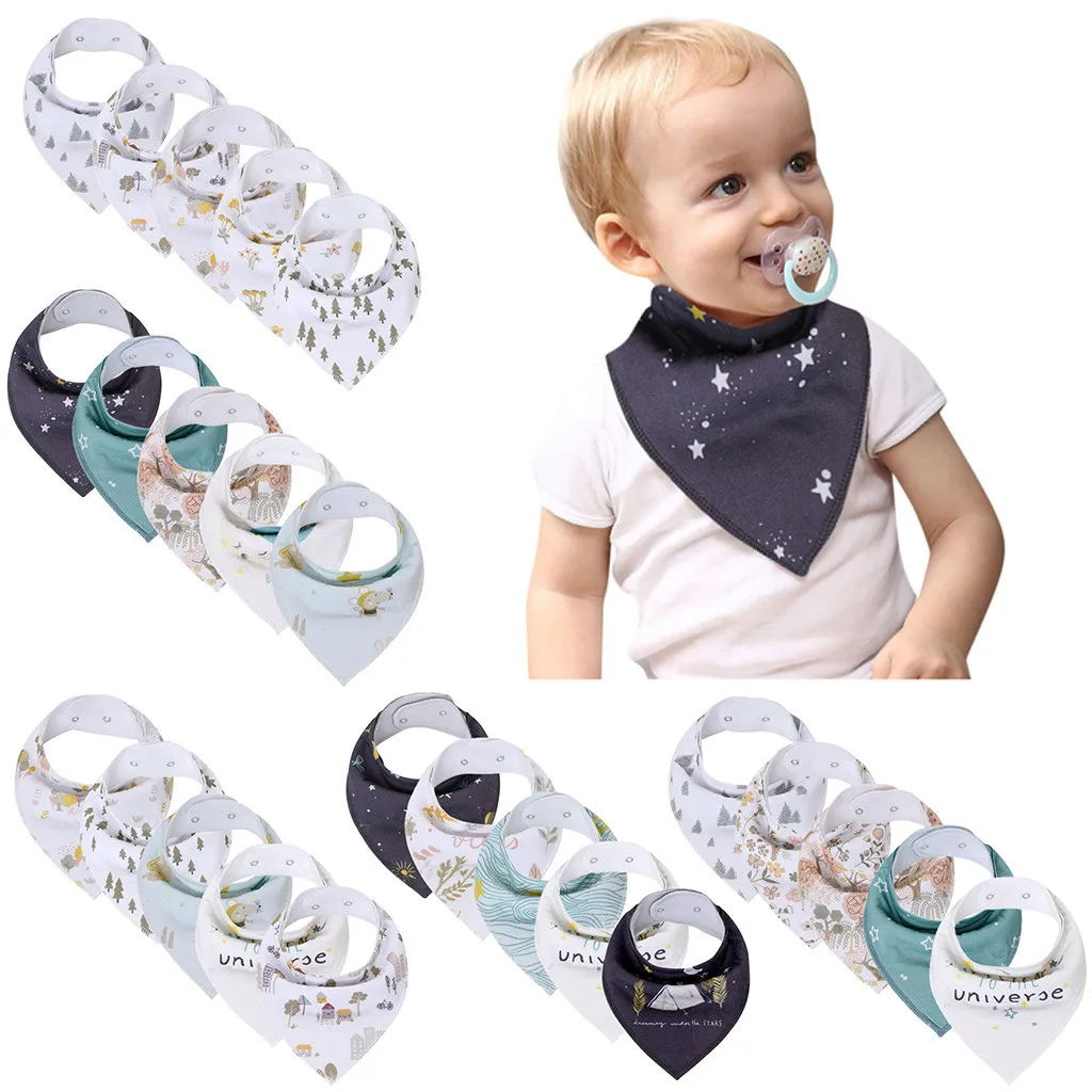 5 шт. Одежда для новорожденных с изображением салфетка кормления складной