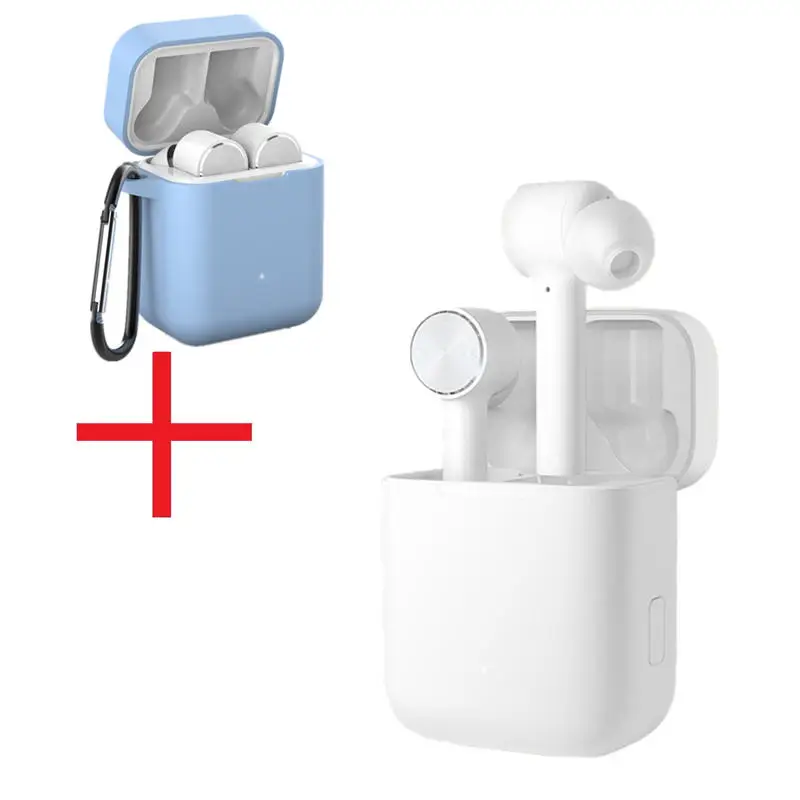 Синий XIAOMI оригинальные наушники Air TWS bluetooth настоящие Беспроводные спортивные стереонаушники ANC переключатель ENC автоматическое управление паузой - Цвет: Синий