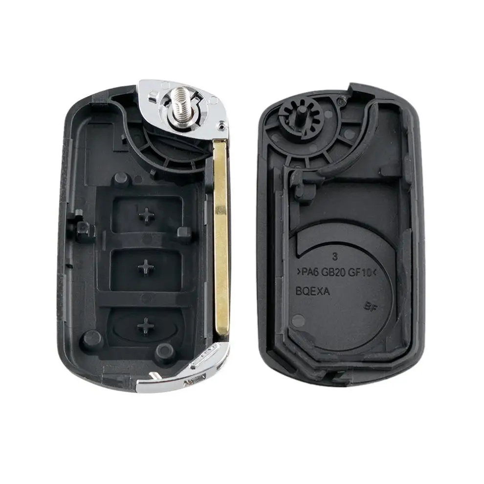 3 кнопки автомобиля брелок чехол Замена Флип складной пульт дистанционного