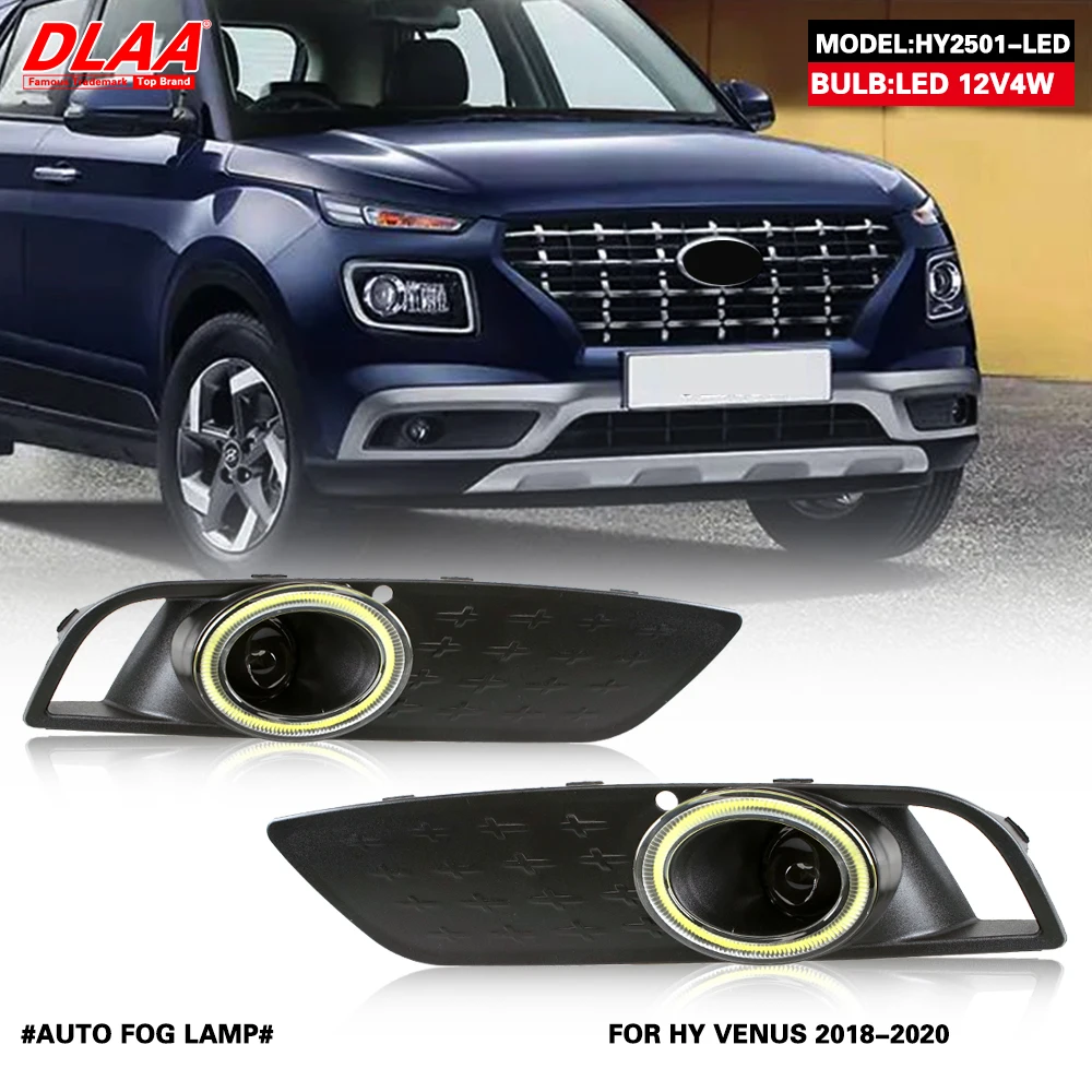 DLAA For VENUS 2018 2019 2020 Front Fog Lights Car Styling Spot Light Fog Lamps With Switch - 1 Pair