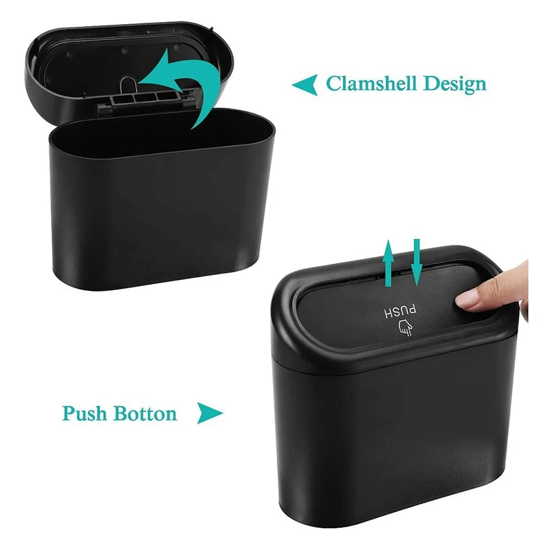 Car Trash Can With Lid Mini Vehicle Bin Dustbin Garbage Organizer Automotive For Auto Cars Home | Автомобили и мотоциклы