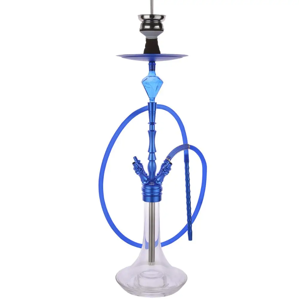 Dark blue Кальян набор большой размер Chicha алюминиевый сплав кальян molasse Ловец шланг narguile аксессуары Hotselling4 подключения адаптер - Цвет: Dark blue