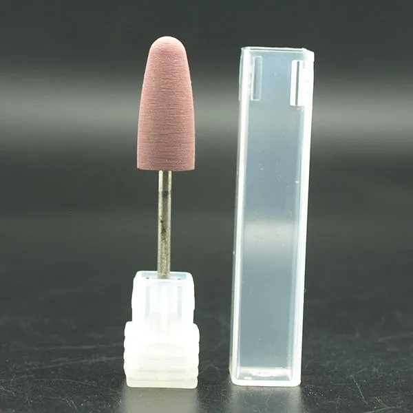 Pink 400Grit 1 шт. Профессиональный u-образный педикюрный набор, резиновая силиконовая шлифовальная машина, Шлифовальная головка с хвостовиком 2,35 мм, 6 цветов на выбор - Цвет: Pink 400Grit