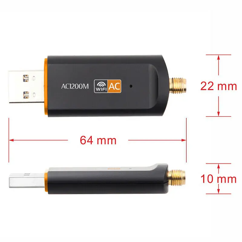 USB 3 0 1200 Мбит/с Wifi адаптер двухдиапазонный 5 ГГц 2 4 802.11AC RTL8812BU антенна донгл сетевая