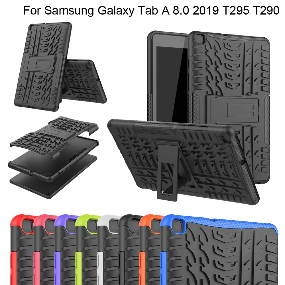 Прочный Гибридный чехол подставка для Samsung Galaxy Tab A 8 0 2019 T295 T290 жесткий пластиковый