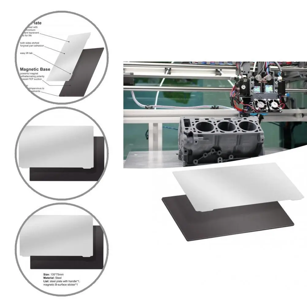 

Easy to Pick Up Accessories Useful 3D Printer Magnetic Sticker Spring Plate Set for Wan Hao D7