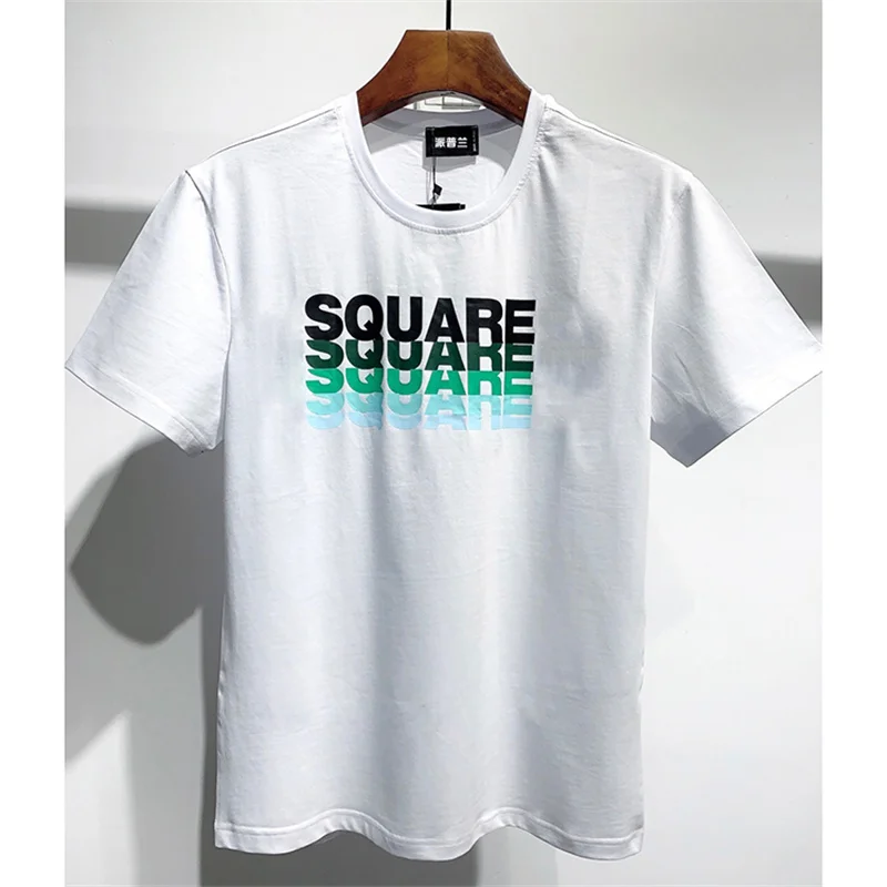 

Russian trend short-sleeved T-shirt men's European and American fashion bottoming shirt half-sleeved cotton top new style DSQ