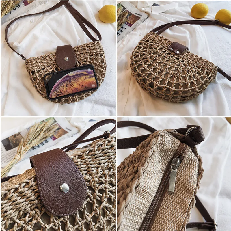 Женская Соломенная Сумка Кроссбоди DikizFly модная дизайнерская женская сумка