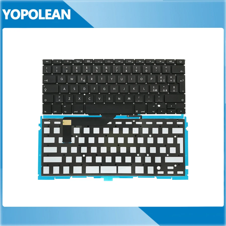 Новая итальянская клавиатура 5 шт./лот + Подсветка для Macbook Pro 15 дюймов Retina A1398 2012 2013