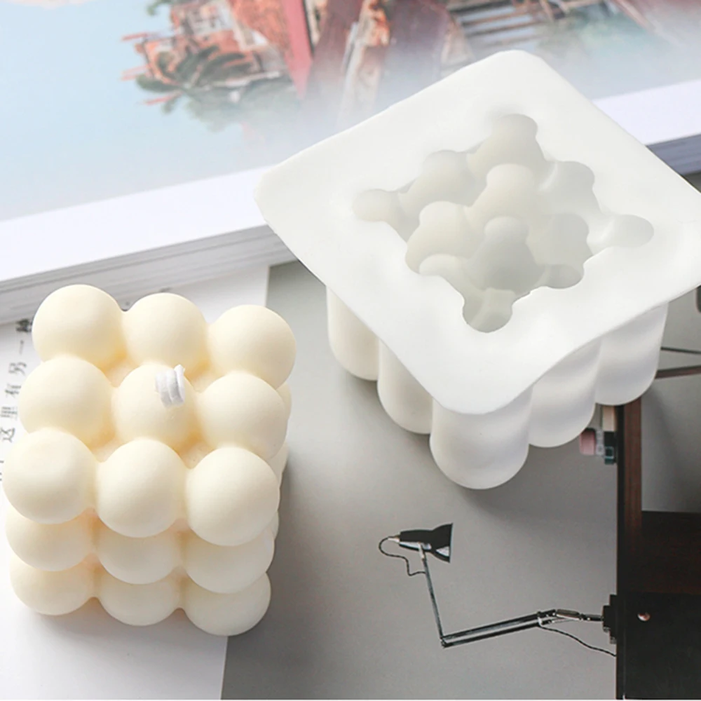 

New DIY Candles Mould wax Candles mold Aromatherapy Plaster Candle 3d Silicone Mold Handmade Soy Cube Soap Molds