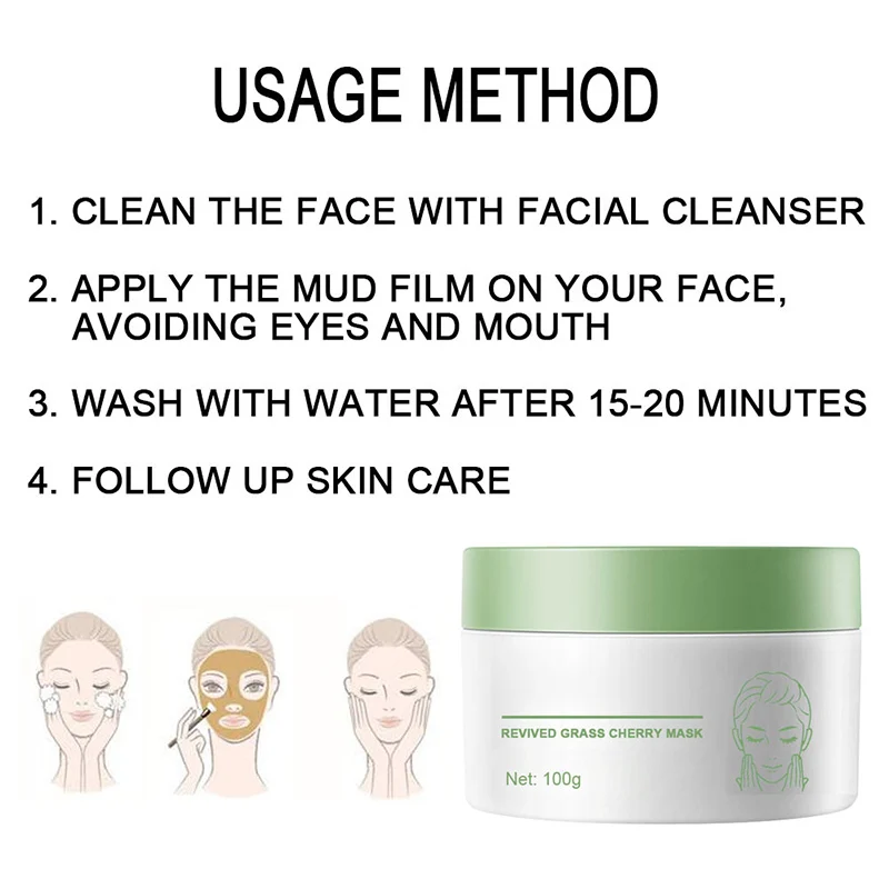 

Resurrection Grass Smearing Style Whitening Moisturizing Face Cover Anti-Aging Face Pore Care EY669