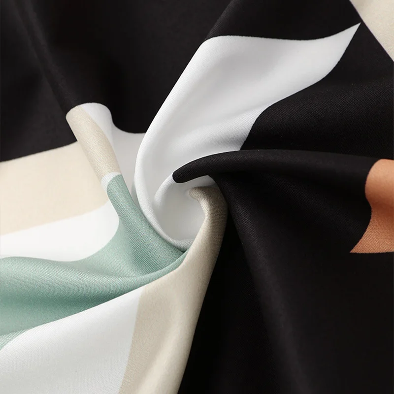 

Women Dresses 2021 Summer Dot Letter Print V-Neck Three Quarter Sleeve Belt Irregular Dress Elegant Office Lady Casual Wear New