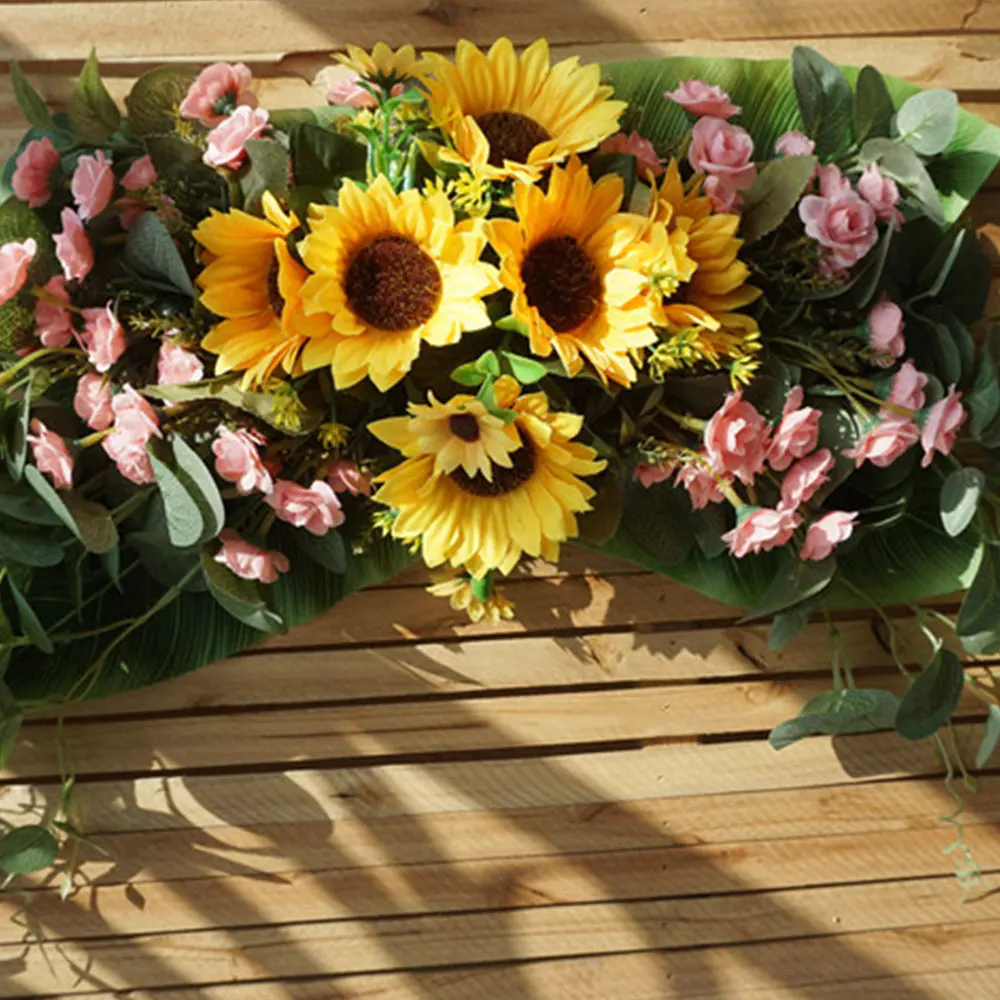 

Wedding Artificial Peony Backdrop Flowers DIY Handmade Swag Table Runner Centerpiece Garland Front Door Hanging Wreath Decor