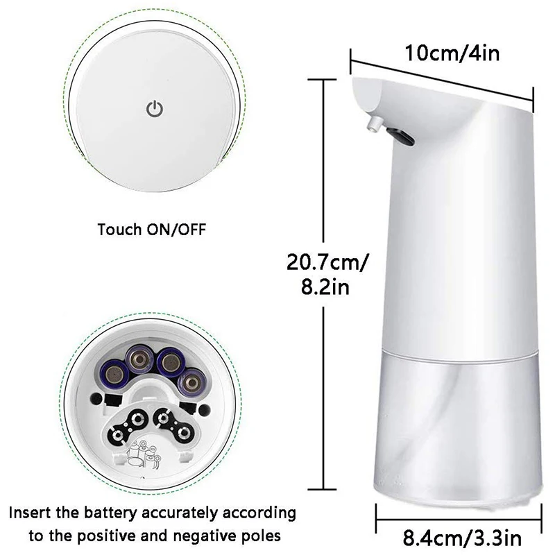 

SHGO HOT-Soap Dispenser,Automatic Sensor Foaming Soap Dispenser ,Touchless Battery Operated Soap Dispenser,Countertop Soap Dispe
