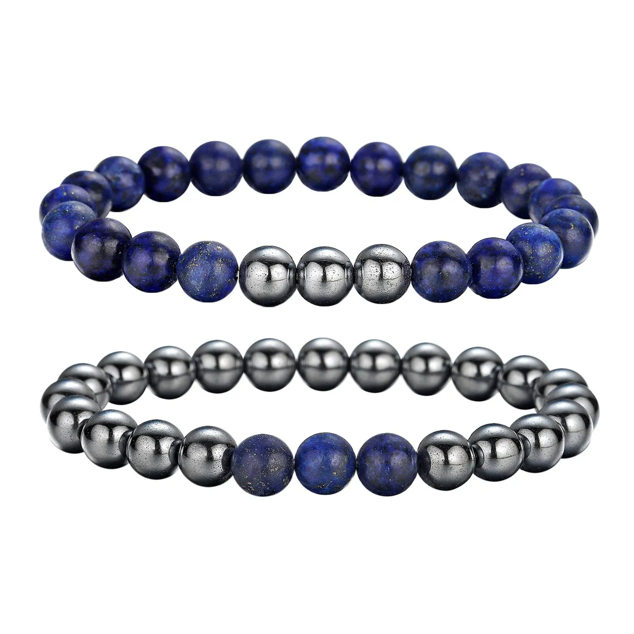 SEVENSTONE Couple Magnetic Stone Therapy Bracelet Relieve Headache Hematite Magnet Jewelry Anxiety Healing Bracelets for Women