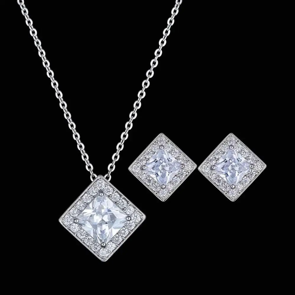 ULEX Роскошный AAA циркон оливковая ветка кулон набор для женщин Мода белый розовое