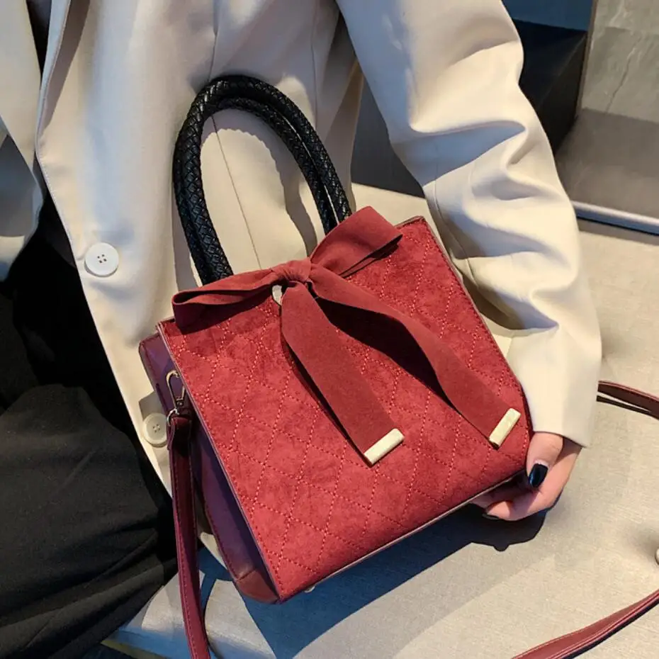 Элегантная женская сумка тоут с бантом 2019 модная Новая высококачественная