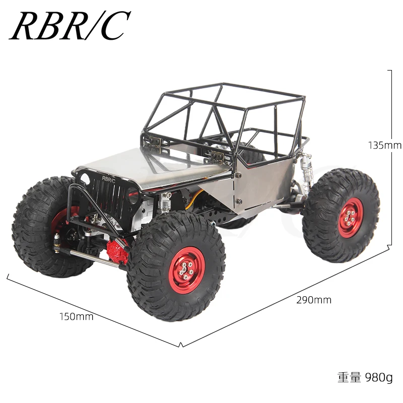 

RBR/C R0001 1/16 Full Metal Pipe Frame 4X4 Off-Road Climbing Remote Control Car Model Frame DIY Upgrade Modification Fitting KIT