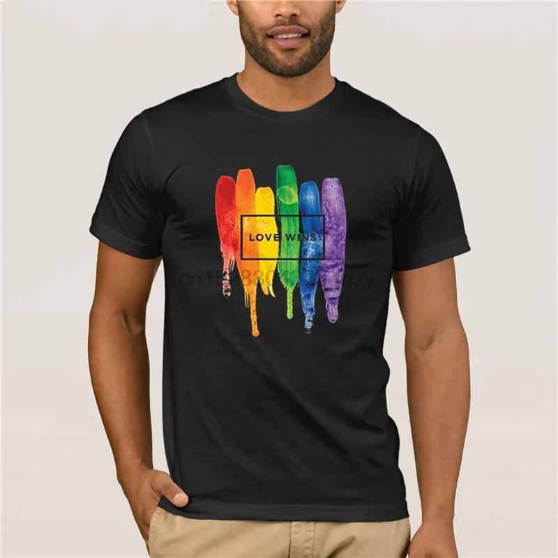 Orgullo Lgbt Gay amor lesbiana Arco Iris dise o impreso camisetas para hombre y mujer verano футболка для мужчин|Мужские