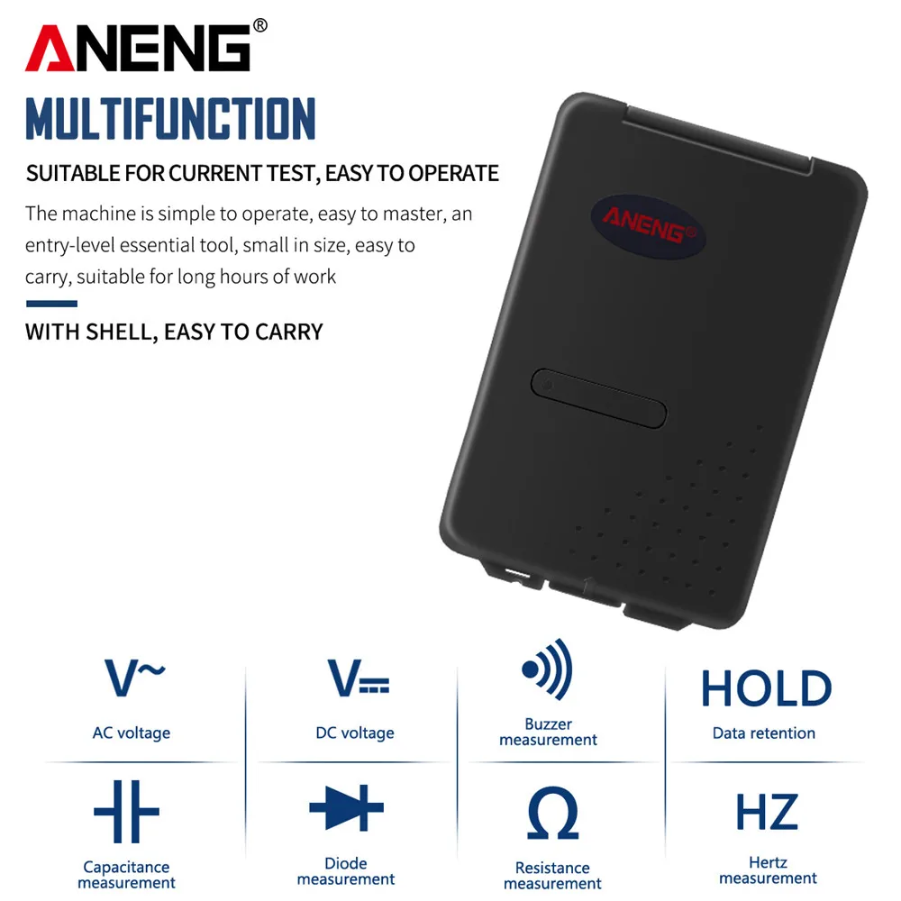 ANENG AN8203 автомобильный мультиметр мини цифровой multimeter мультимитр тестер