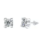 BOEYCJR 925 серебро 0,512ct D Цвет Муассанит VVS ювелирные украшения алмаз серьги-гвоздики с национальными сертификат для женщин подарок