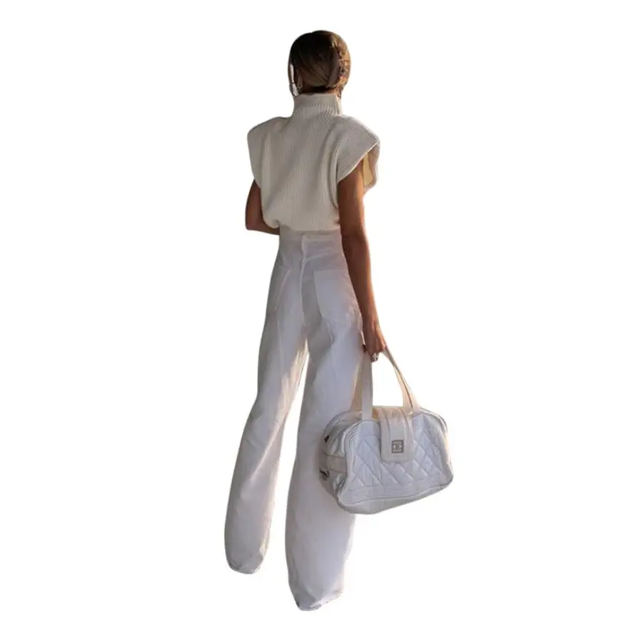 

Short Sleeves Sweater Women Short Sleeve High Collar Top Fashion Solid Color Top Stylish Sweater for Ladies