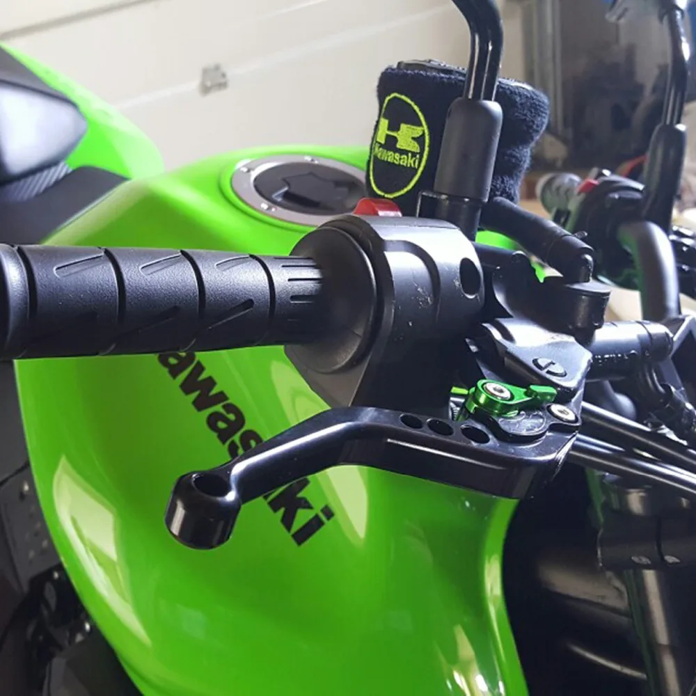 Черно зеленые Запчасти для мотоциклов рычаги тормоза и сцепления Kawasaki NINJA 400R 650R