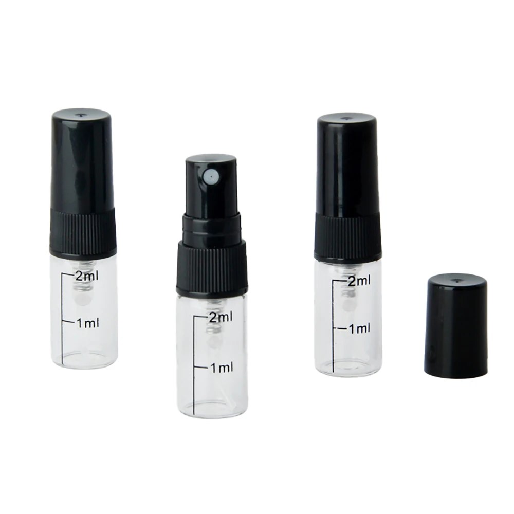 5pcs/lot 2ml Portable Mini Perfume Bottle Glass Empty Bottle Cosmetics Bottled Toner Spray Bottle