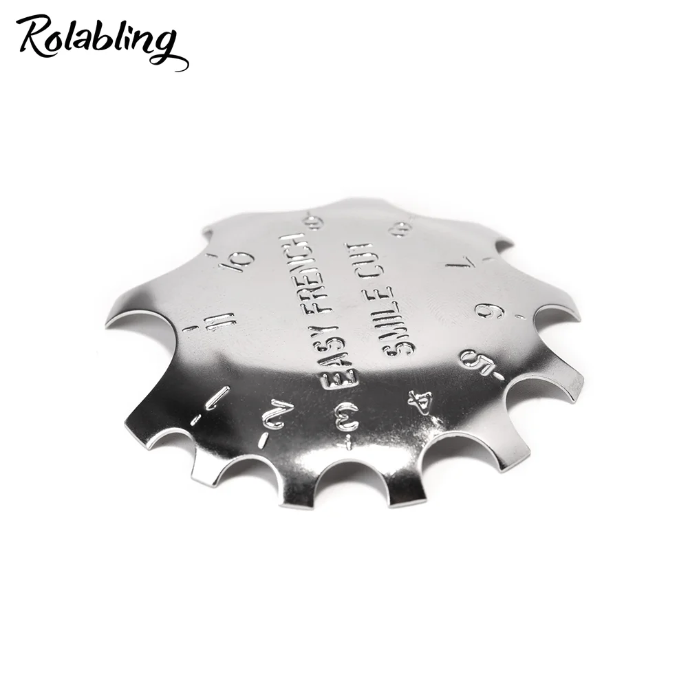 Rolabling 3 Types Easy French Smile Cut Line Nail Stencil Cutter Trimmer Clipper Multi-size DIY Manicure Accessories | Красота и