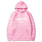 Новые Зимние флисовые мужские толстовки с принтом в стиле аниме Senpai, свитшоты для мужчин и женщин, уличная одежда, забавная черная толстовка, Мужская зимняя одежда