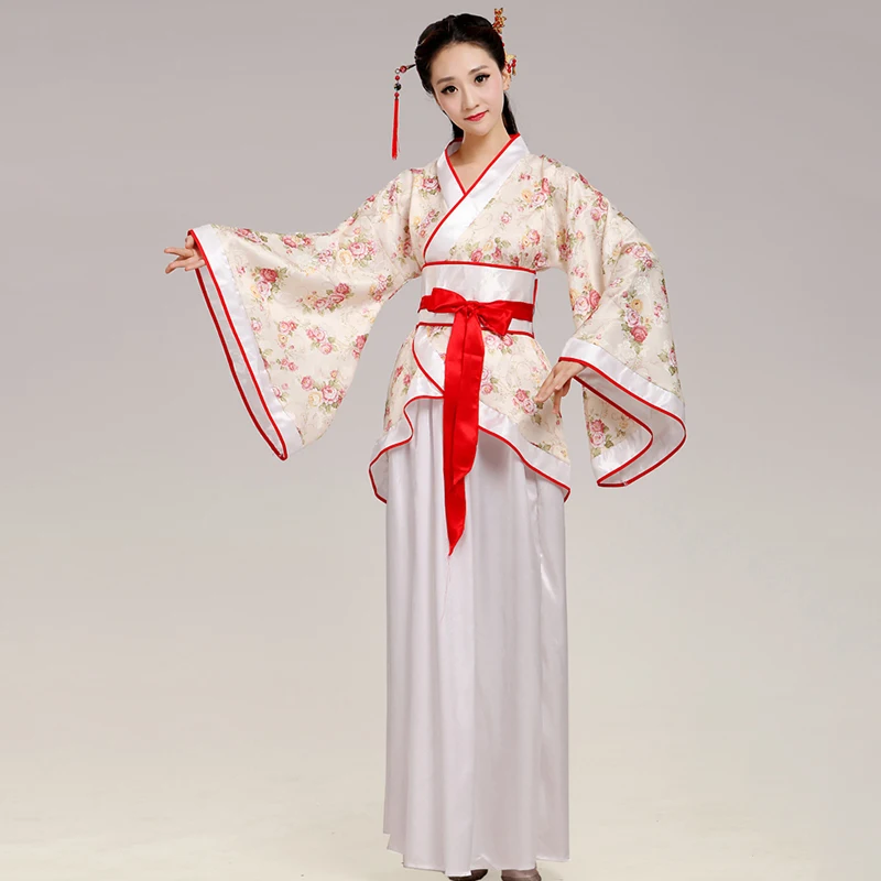 Color 1 Древнее платье Hanfu Tangsuit традиционная китайская одежда династия элегантный стиль принцессы народный танцевальный костюм праздничная одежда - Цвет: Color 1